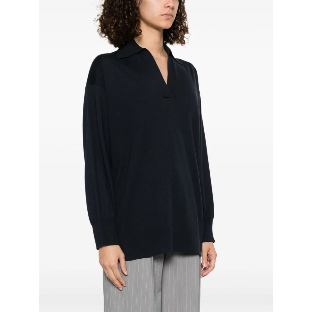 Fabiana Filippi Blauwe Polo Kraag T-shirts en Polo's Blue Dames