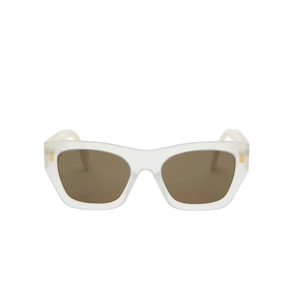 Hvide Transparente Cateye Solbriller