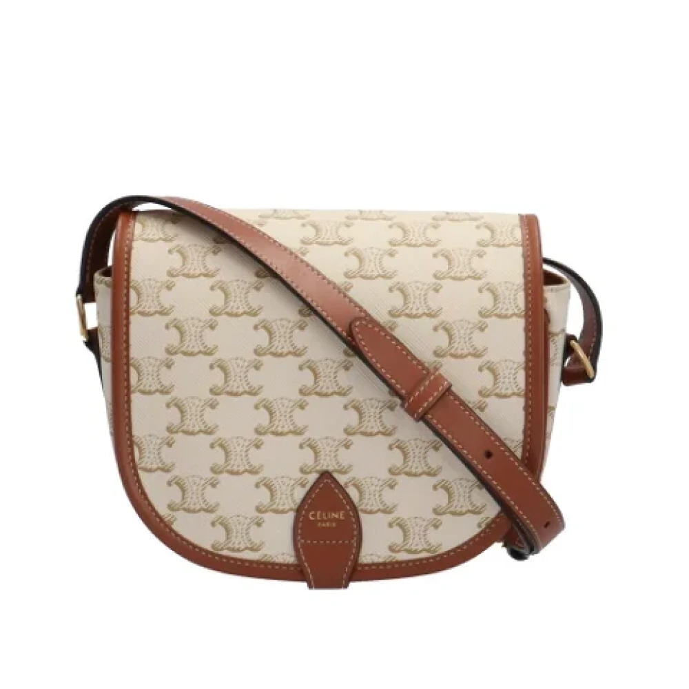 Celine Vintage Pre-owned Fabric celine-bags Beige Dames