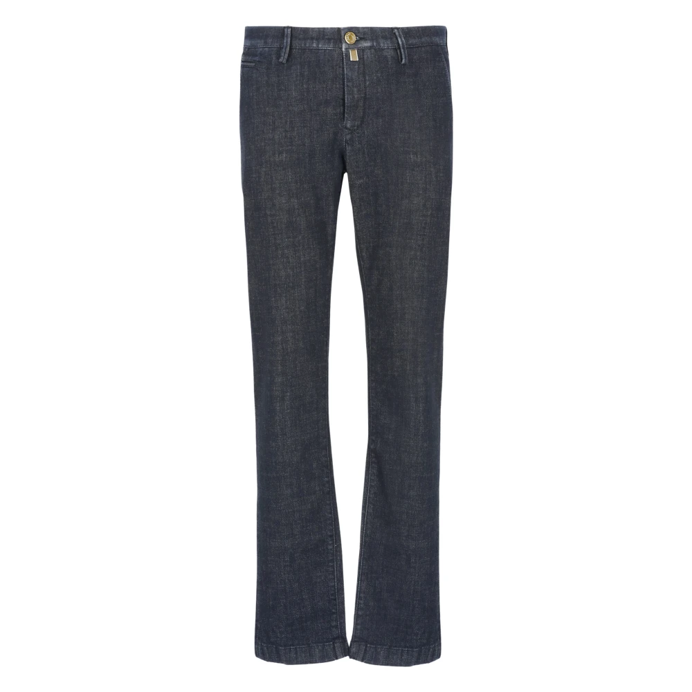 Jacob Cohën Blauwe Katoenen Jeans met Riemlussen Blue Heren