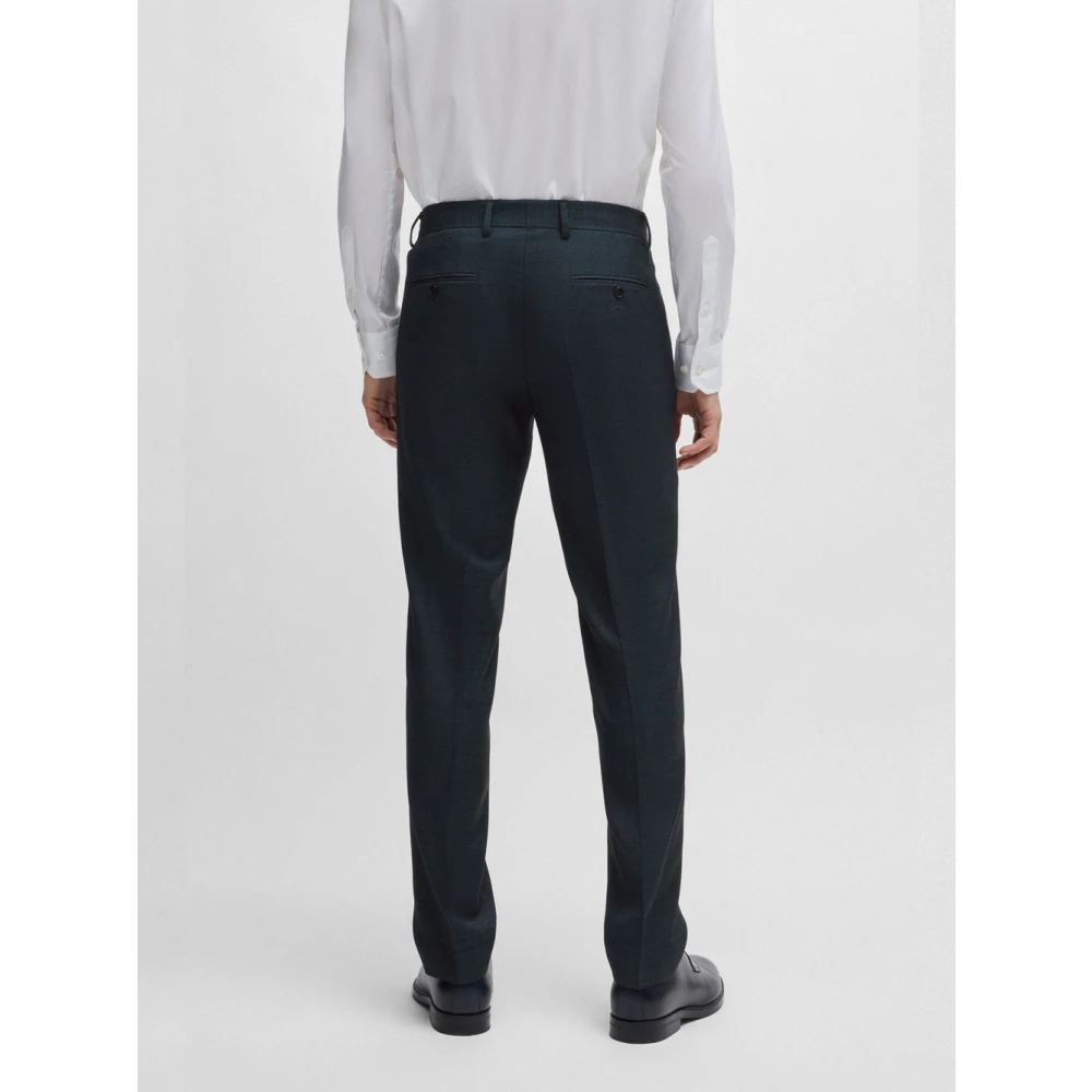Hugo Boss Modern Geruit Pak Set Green Heren