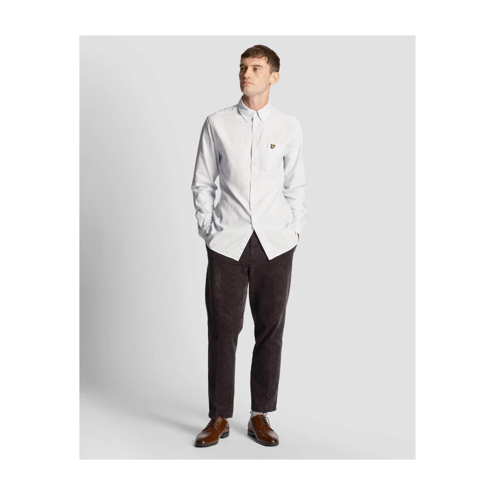 Lyle & Scott Lange mouw overhemd White Heren