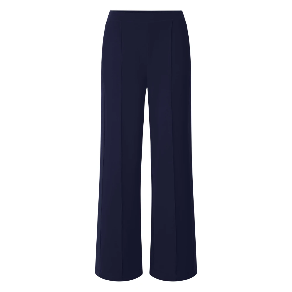 Rich & Royal Gestreepte Wijde Scuba Broek Blue Dames