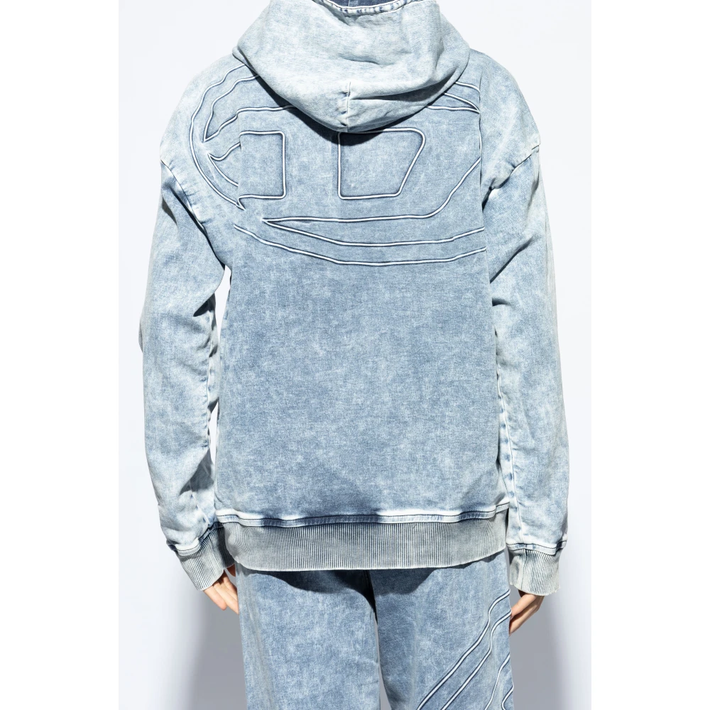 Diesel Sweatshirt `D-Um-Rib-S2` Blue Heren