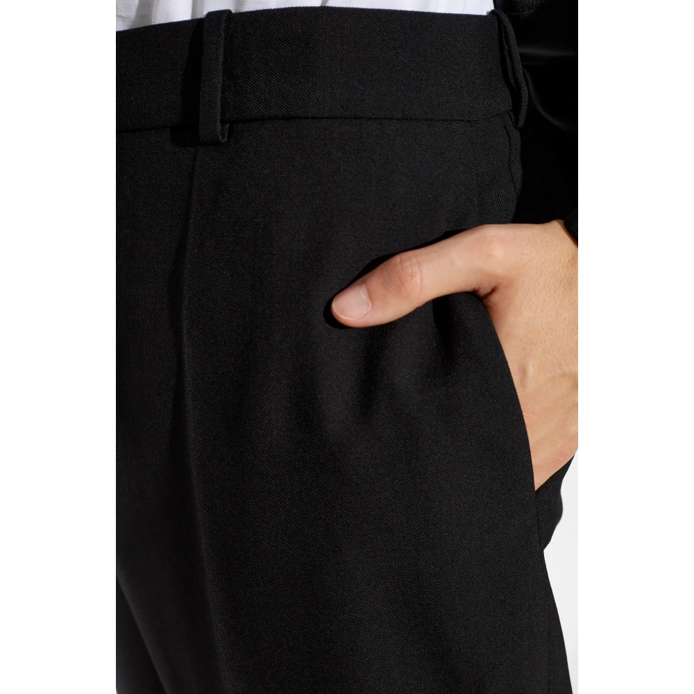 Saint Laurent Wollen Broek Black Heren