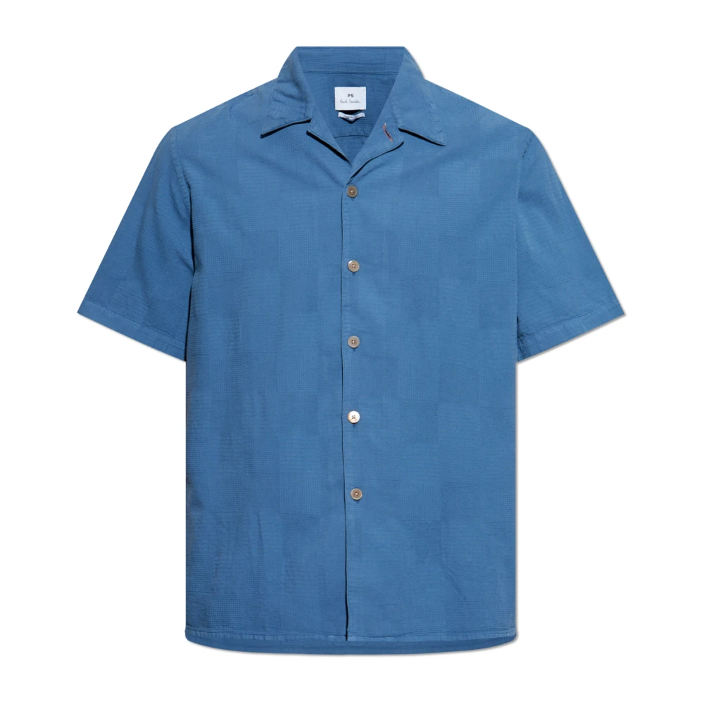 PS By Paul Smith Katoenen korte mouwen shirt Blue Heren