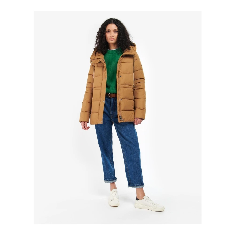 Barbour Gewatteerde jas met capuchon Brown Dames