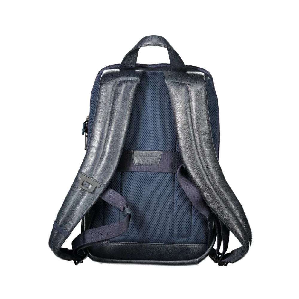 Piquadro Blauwe Leren Rugzak Blue Unisex