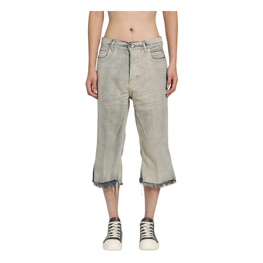 Rick Owens , Cropped Jeans, Male, Gray, W32, Bolan Cutoffs