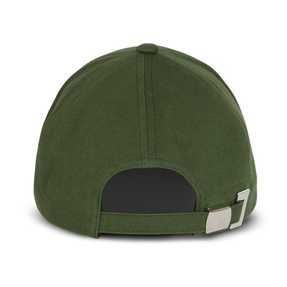 Balmain Katoenen pet met Parijs borduursel Green Heren