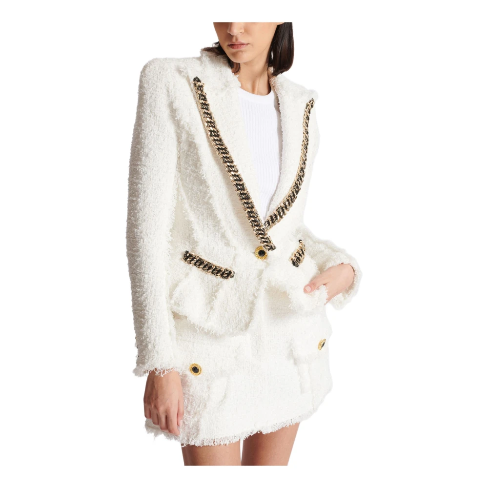 Balmain Jolie Madame Tweed Jas White Dames
