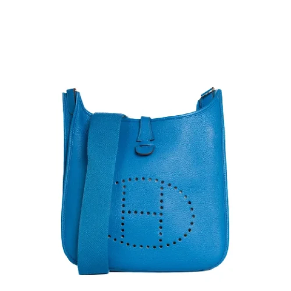 Hermès Vintage Pre-owned Leather shoulder-bags Blue Dames