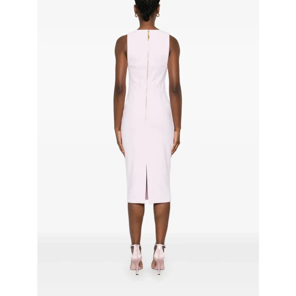 Elisabetta Franchi Elegante Zwarte Avondjurk Pink Dames