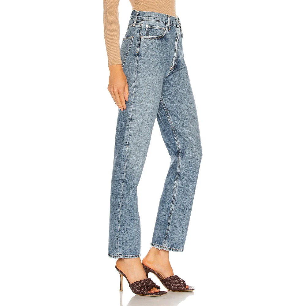 Agolde Vintage High Rise Straight Jeans Blue Dames