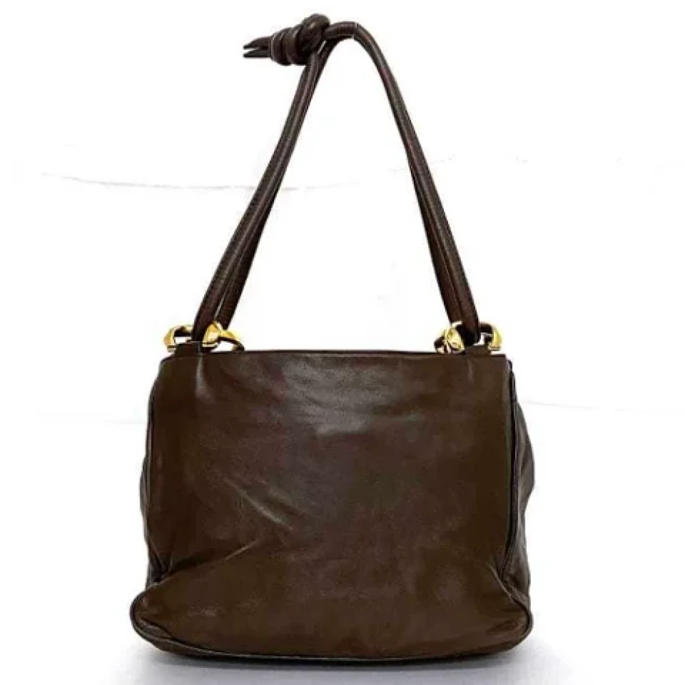 Loewe Pre-owned Fabric shoulder-bags Brown Dames