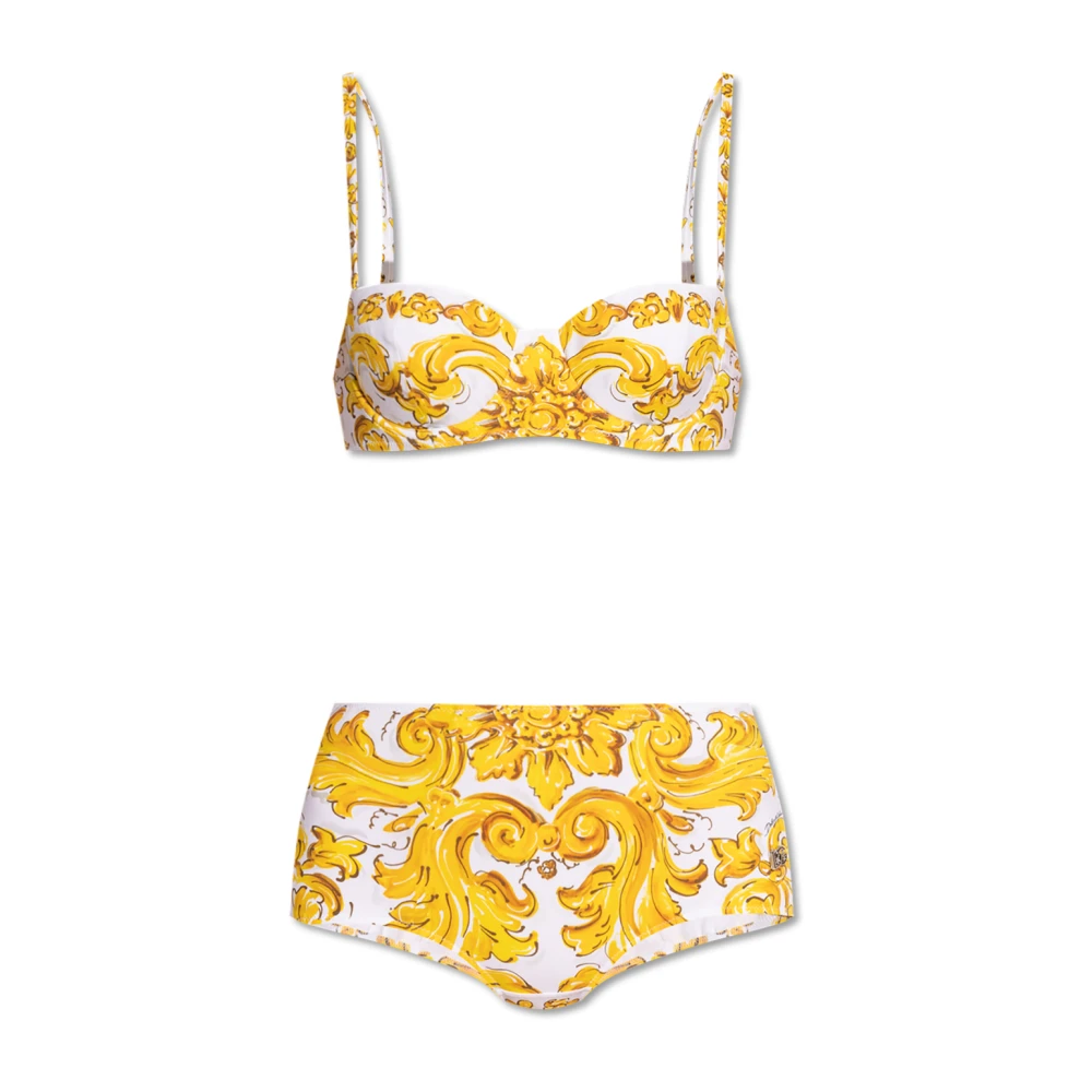 Dolce & Gabbana Tvådelad baddräkt Yellow, Dam