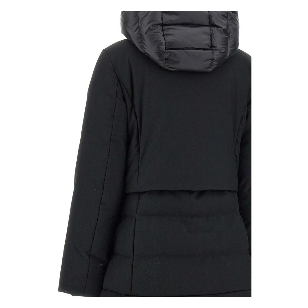 Woolrich Zwarte Parka Luxe 2-in-1 Jas Black Dames