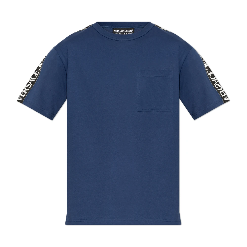 Versace Jeans Couture T-shirt med ficka Blue, Herr