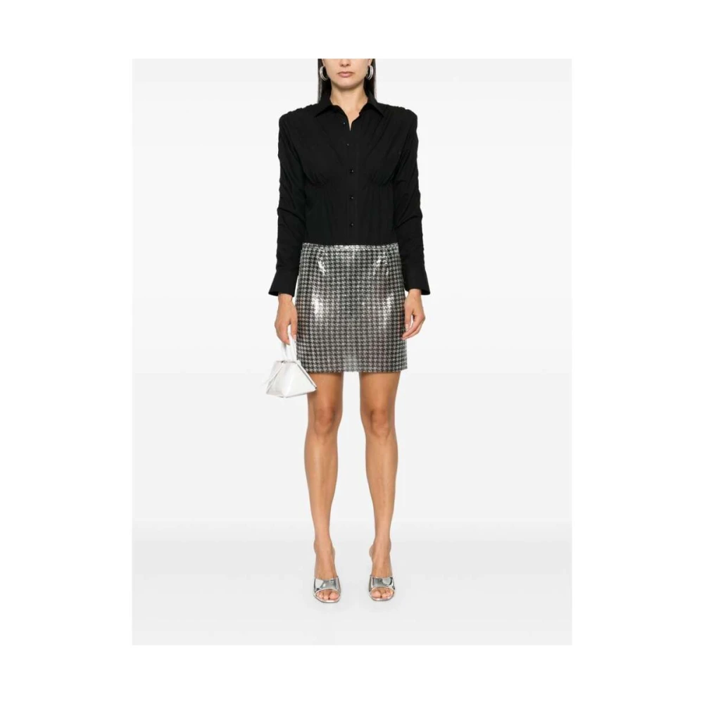 Paco Rabanne Rok met Pied-de-poule Patroon Gray Dames