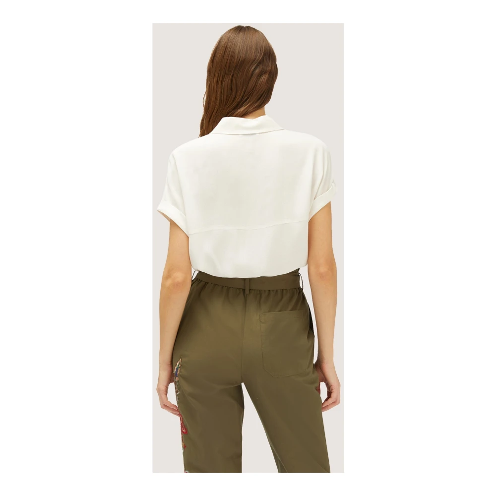 Motivi Blouse met Kimono-mouwen White Dames
