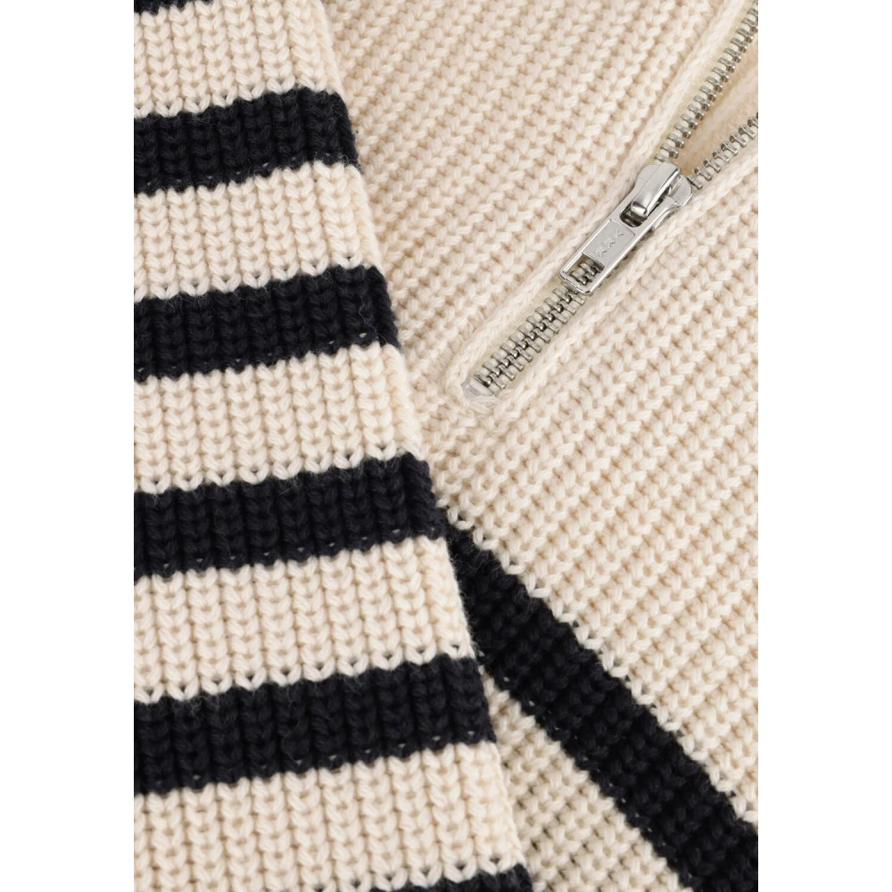 Penn&Ink N.Y Elegante Gestreepte Trui Beige Dames