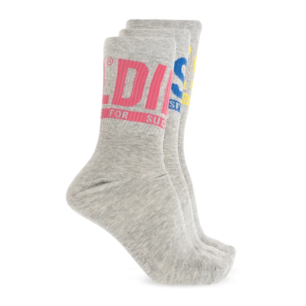 Diesel Uomo Grigio - Skm-Ray-Threepack Calzini - Underwear - L