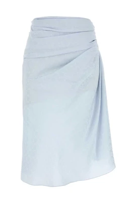 Draperad kjol i Monogram 72 Jacquard