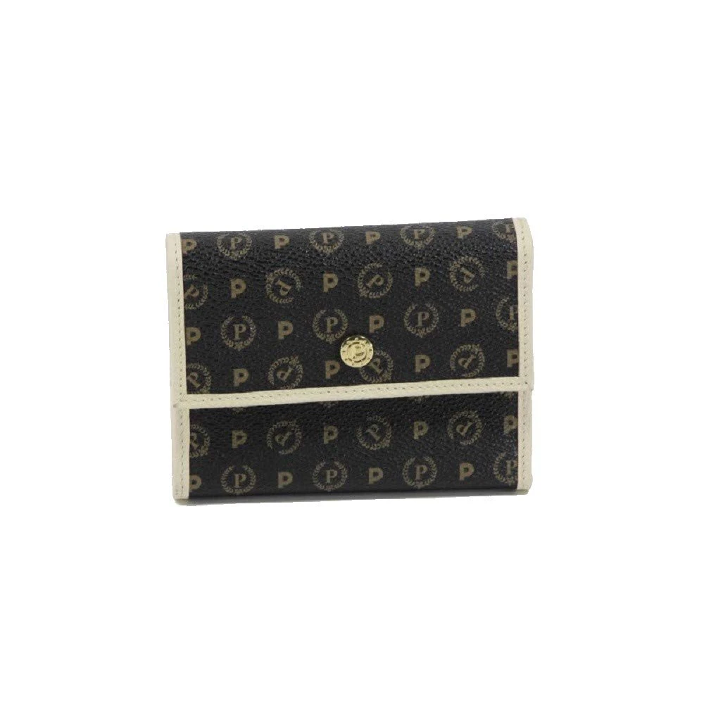 Pollini Vrouw Zwart Accessoires Dames, One Size, Heritage Logo Classic Mini Wallet