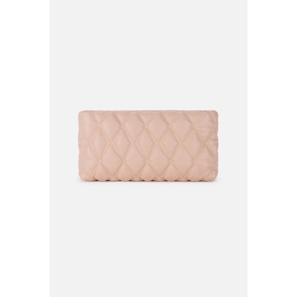 Elisabetta Franchi Gewatteerde Clutch met Gouden Details Pink Dames