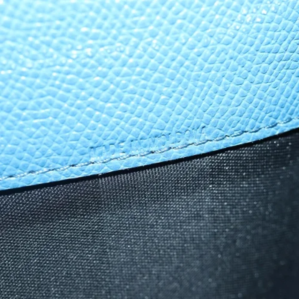 Burberry Vintage Pre-owned Leather clutches Blue Dames
