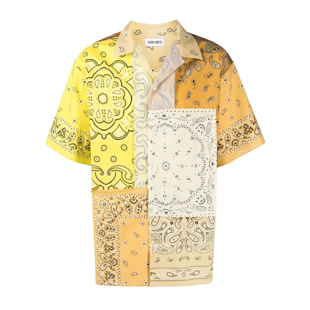 Kenzo Gul Bandana Tryck Skjorta Yellow, Herr