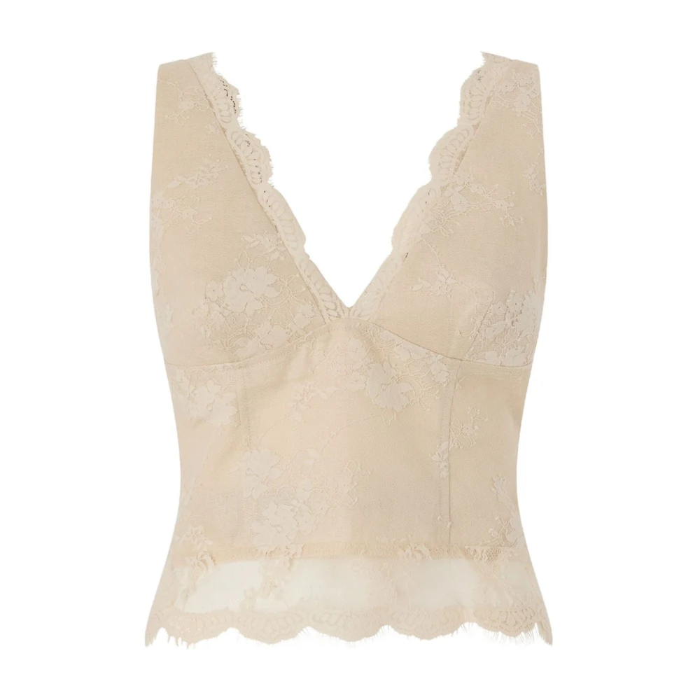 Pinko Women's Beige Janessa Top - Sleeveless Tops - M - Tops