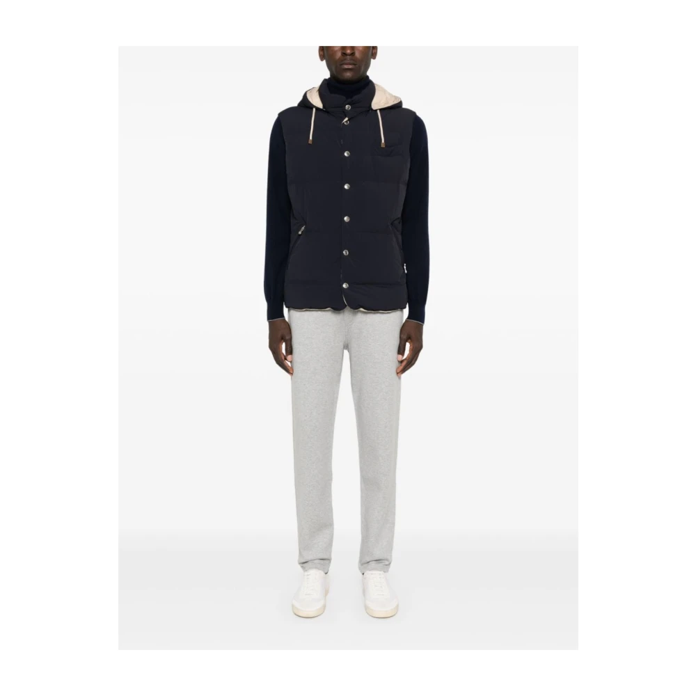 BRUNELLO CUCINELLI Grijze joggingbroek met elastische taille Gray Heren