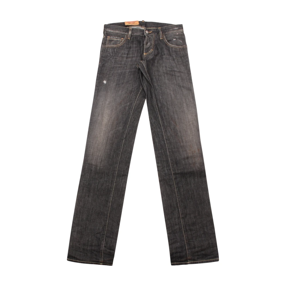 Dsquared2 Black Slim Jean Trousers Made In Italy - Male - Straight Fit Jeans - 2XS - Jeans