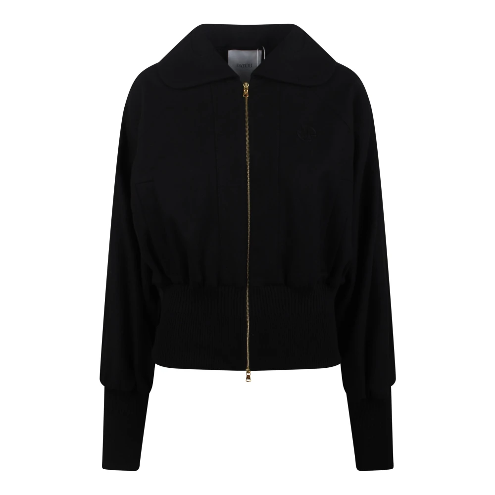 Patou Stijlvolle Bomberjack met Franse Kraag Black Dames