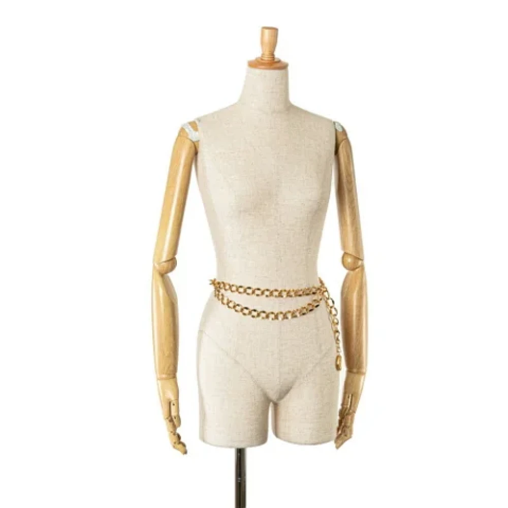 Chanel Vintage Pre-owned Metal belts Yellow Dames