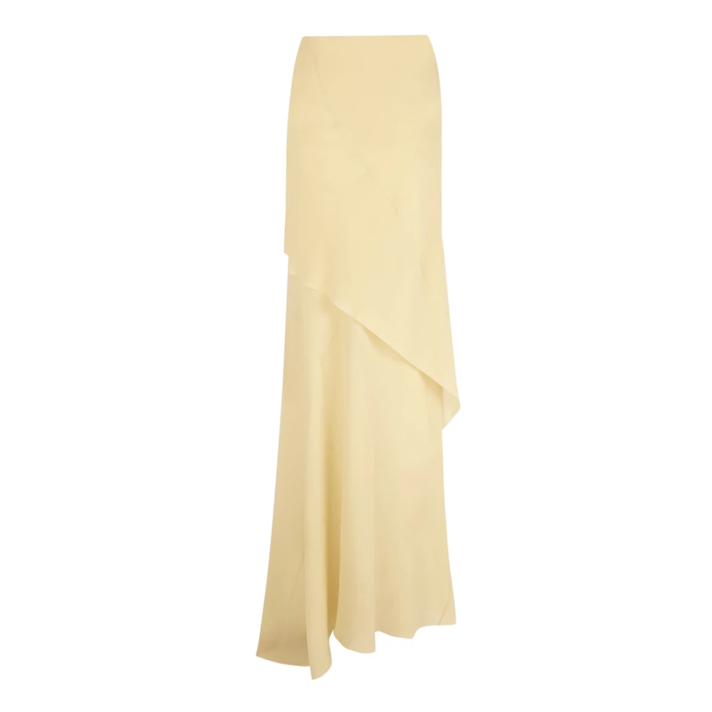 Cortana Dora lange beige zijden georgette rok Beige Dames