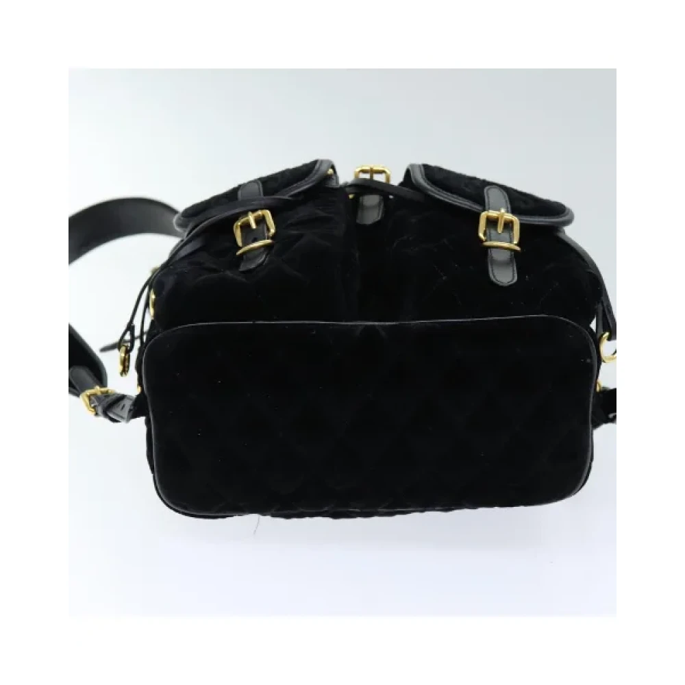 Prada Vintage Pre-owned Fabric backpacks Black Dames