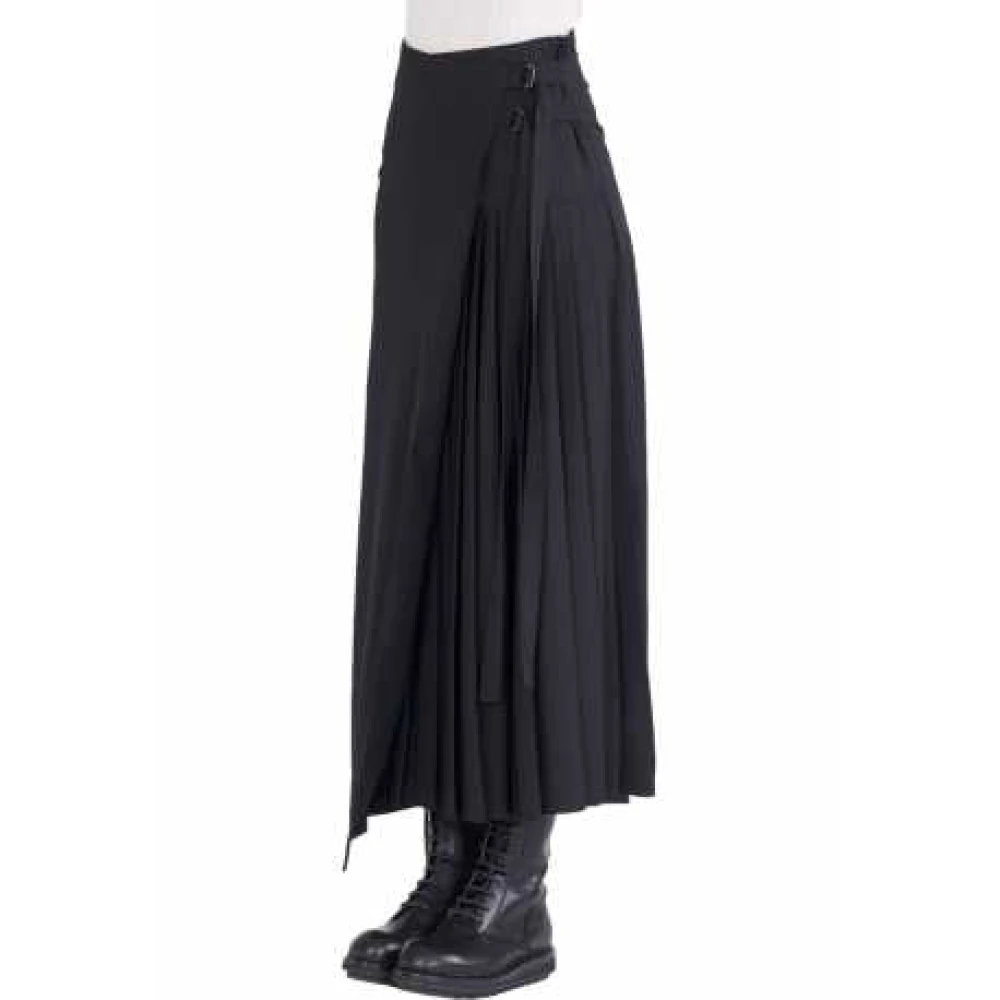 Isabel Benenato Zwarte Asymmetrische Geplooide Rok Dw64 01 Black Dames