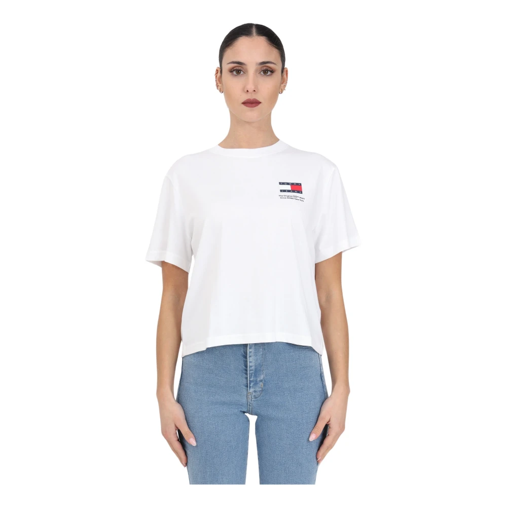TOMMY JEANS Dames Tops & T-shirts Tjw Bxy Graphic Flag Tee Wit