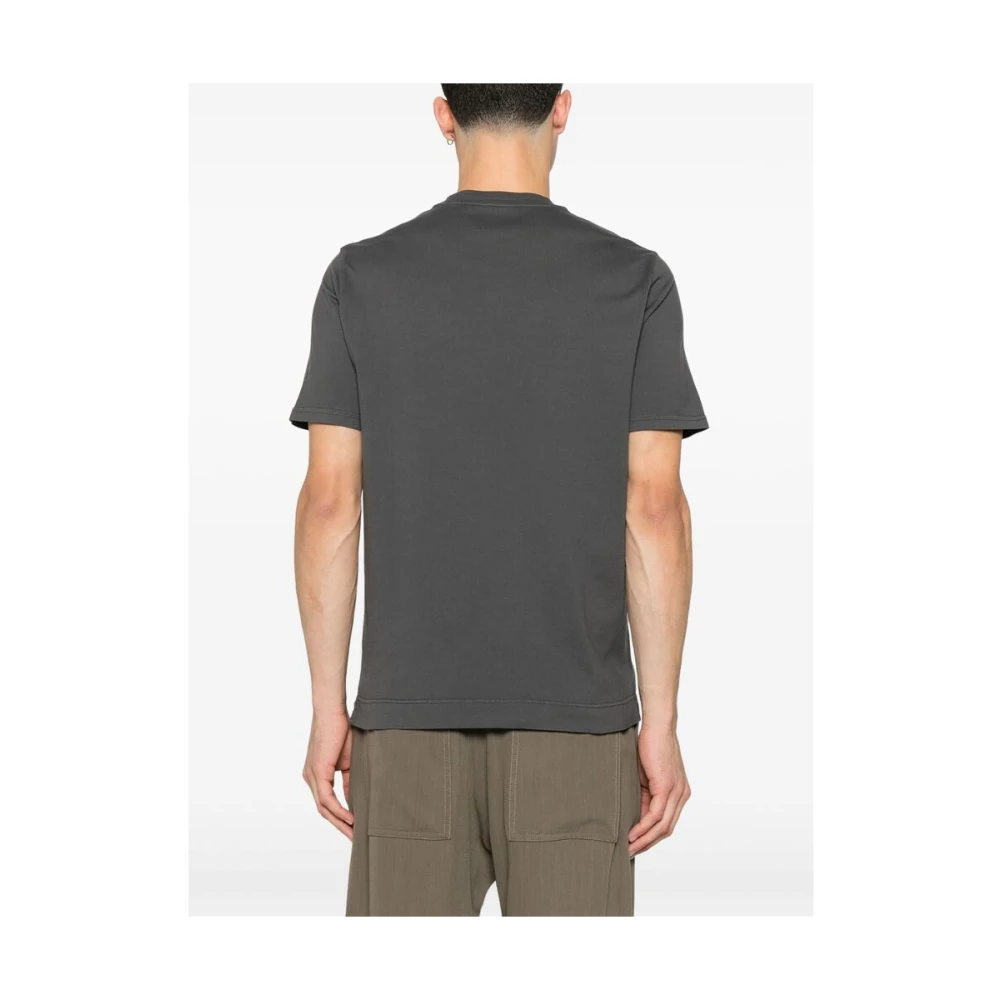 Fedeli Houtskoolgrijze Crew Neck T-shirt Gray Heren