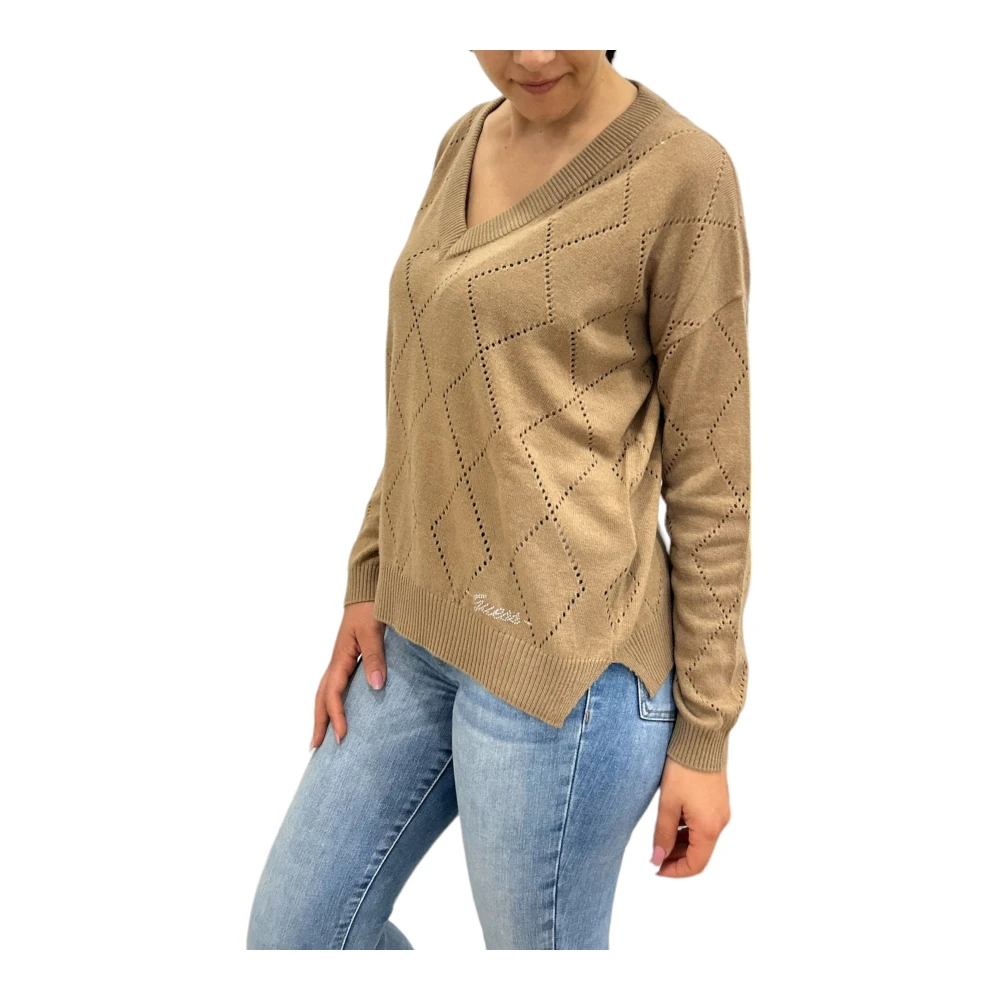 Guess Bootnek Trui Brown Dames