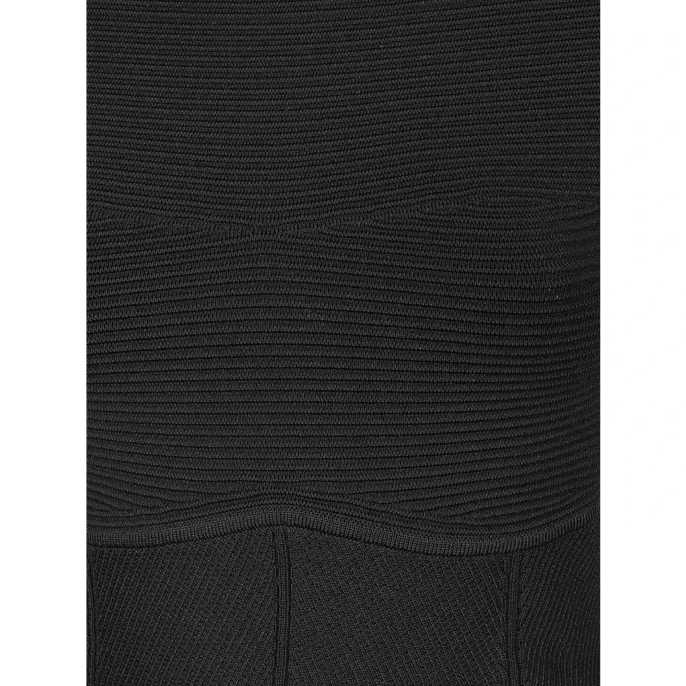 Staud Zwarte rekbare top in viscosemix Black Dames