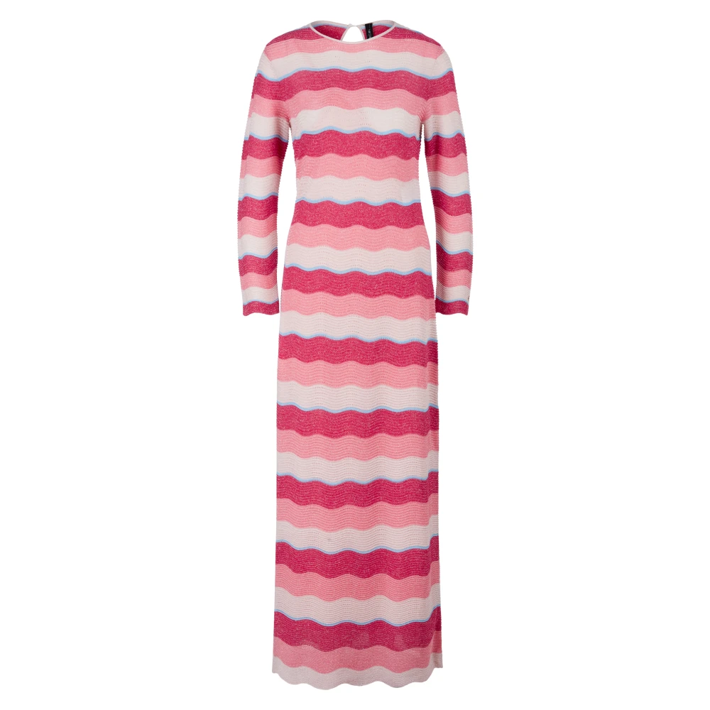 Marc Cain Golfpatroon Gebreide Jurk Multicolor Dames