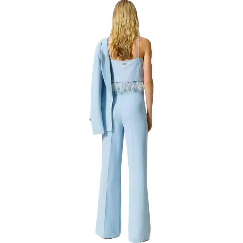 Twinset Wide Trousers Blue Dames