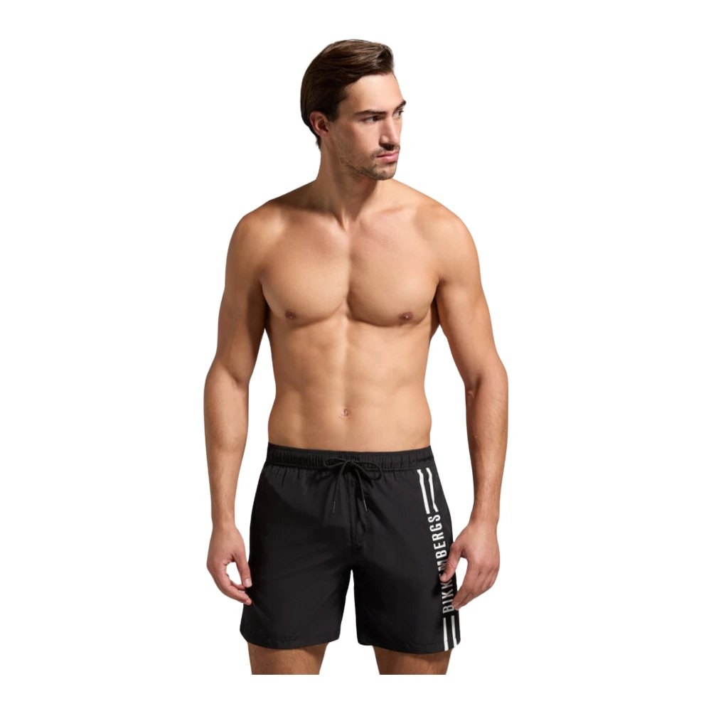 Bikkembergs Zijlogo Zwemshorts Zwart Black Heren