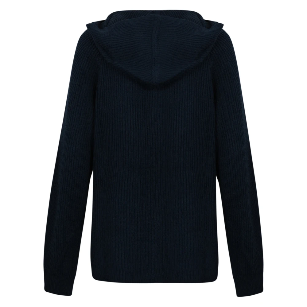 Twinset Blauwe wollen hoodie trui Blue Dames