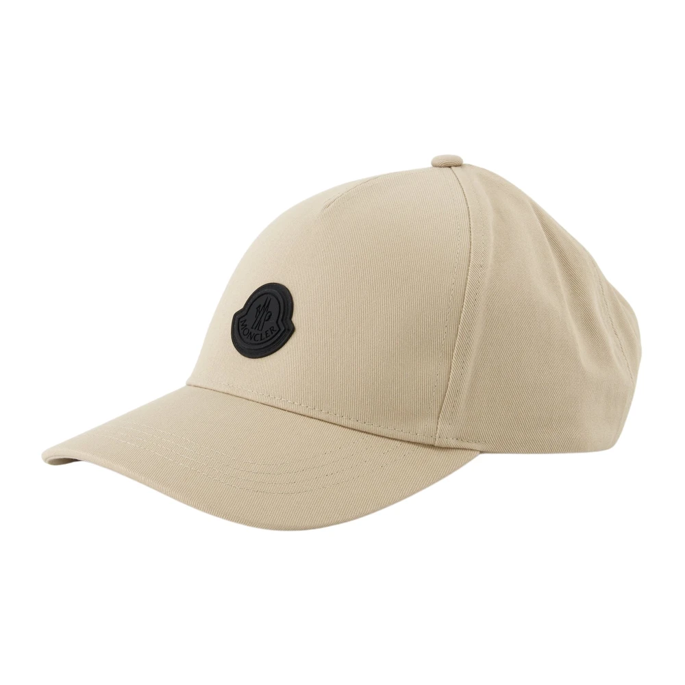 Moncler Beige pet met zwart logo Beige Heren