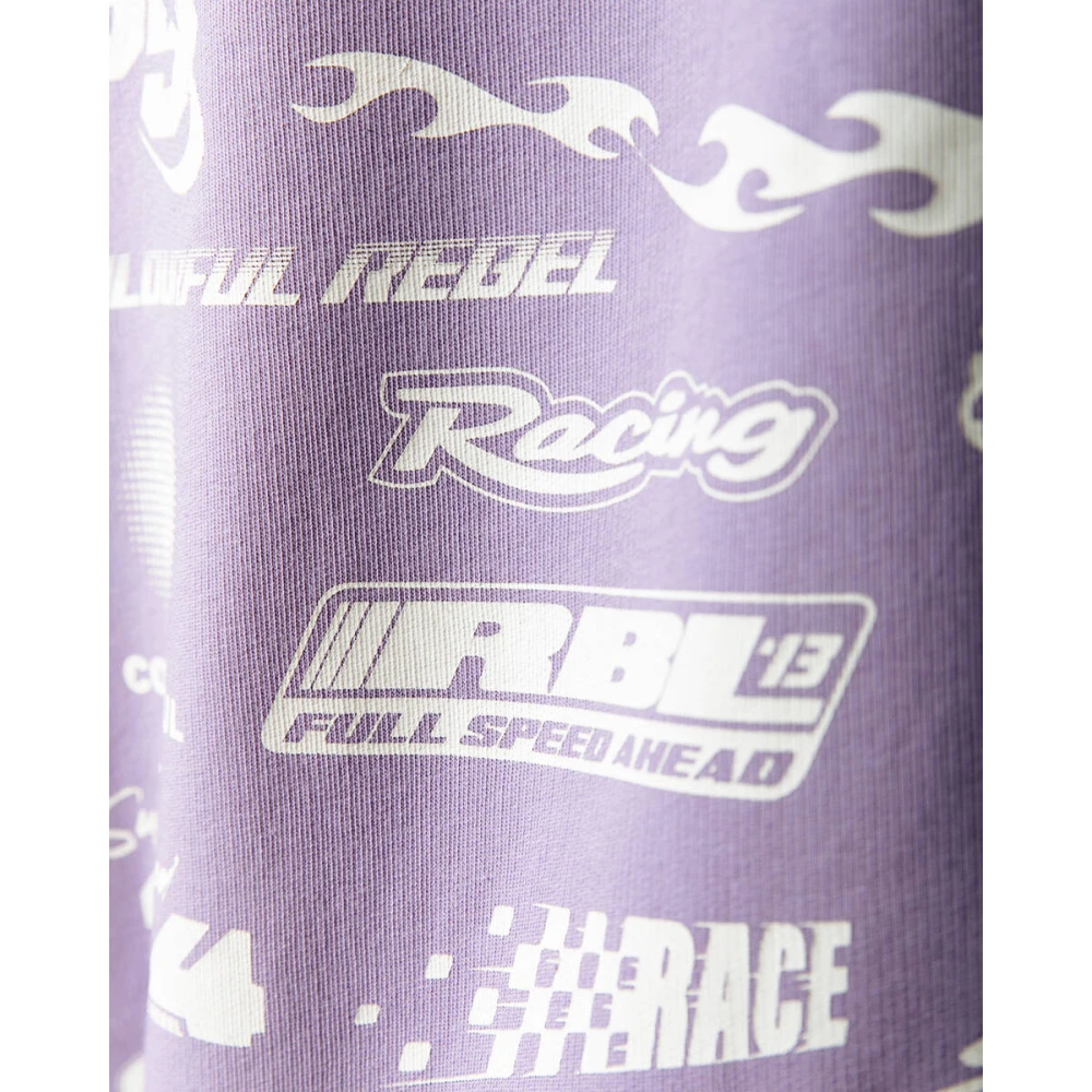 Colourful Rebel Multi Racer Logo Sweater Purple Dames