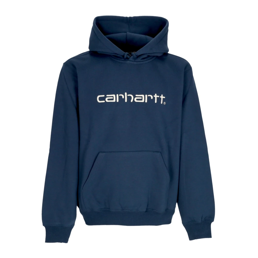 Carhartt WIP Logo Hoodie Squid Salt Streetwear Blue Heren